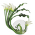 Crosswinds vase with calla lilies