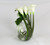 Crosswinds vase with calla lilies
