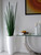 Snake grass (63") with Dax L planter in glossy white