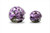 12" Crosswinds vase with purple orchids