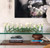36" Casa Moderna glass plate planter with white callas
