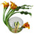 Crosswinds vase with mango calla lilies