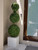 Triple Ball Topiary with Medium Block Fiberglass Vase
