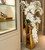 Cascading Phalaenopsis Orchids in Gold Prism Planter