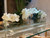36" Slim Casa Moderna with White Vanda Orchids. 