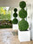 Triple Ball Topiary with Large Block Fiberglass Vase