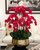 Red Phalaenopsis Orchids Floral Arrangement in Medium Gold Planter