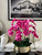 Pink Phalaenopsis Orchids Floral Arrangement in Large Gold Planter