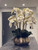 White Phalaenopsis Orchids In Gold Metal Bowie Bowl