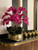 Pink Phalaenopsis Orchids In Gold Metal Bowie Bowl