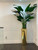 Gold Prism Planter with Bird of Paradise (7')