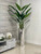  Stainless Prism Planter with Bird of Paradise (7')