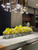 48" Casa Moderna glass plate planter with green Cymbidium orchids
