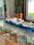 48" Casa Moderna Blue Acrylic Planter with White Orchids and Driftwood