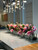 Casa Moderna Glass Planter with Bright Pink Magnolias and Driftwood