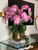 Light Pink Phalaenopsis Orchids Floral Arrangement in Medium Gold Planter