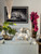 Large Live Edge Teak Vase with Pink Vanda Orchids