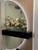 Sloped Glass Planter With White Magnolias