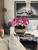 Vivien Gold Vase with Pink Phaleanopsis Orchids