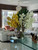  Moon Vase With Yellow Cymbidiums And White Vandas