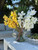  Moon Vase With Yellow Cymbidiums And White Vandas