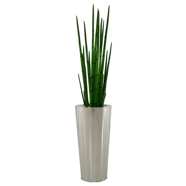 Snake grass (4 ft) with metallic cone planter