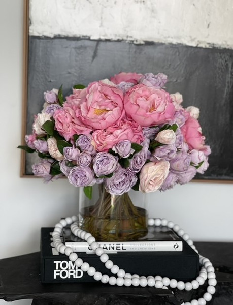 Spring Bloom Bouquet in 7" Glass Cylinder