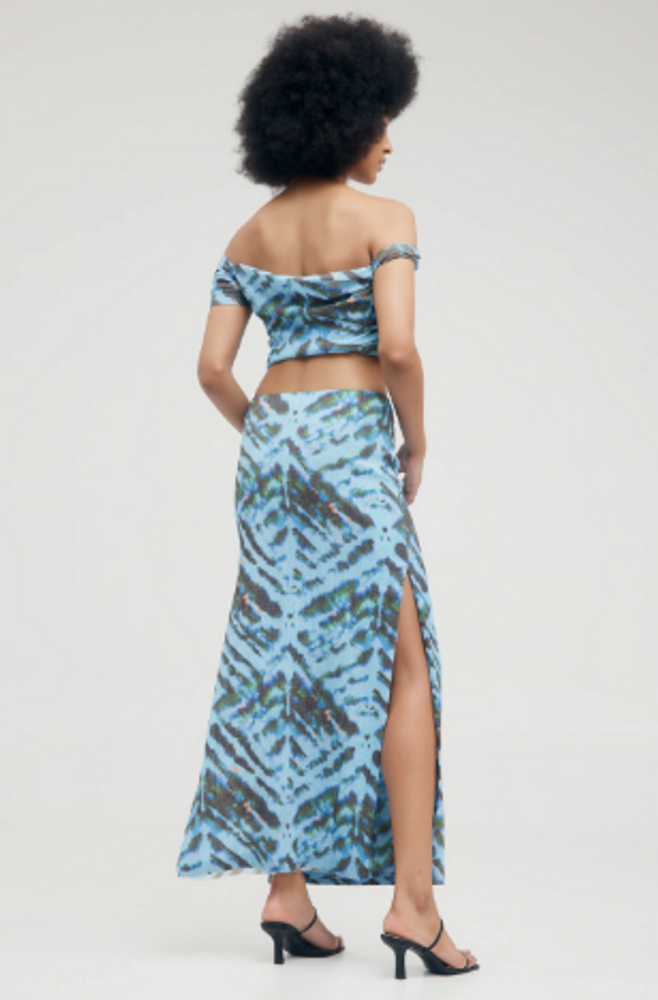Third Form Electric Tucked Maxi Skirt - Tie Dye