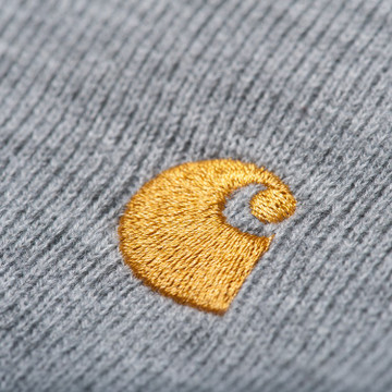 Carhartt WIP Chase Beanie - Grey Heather/Gold