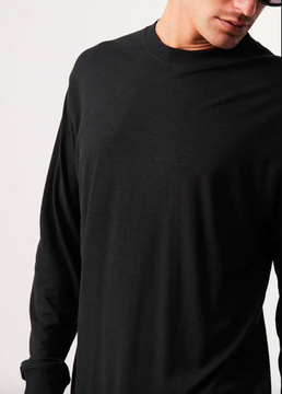 Afends Essential Hemp Long Sleeve Tee - Black