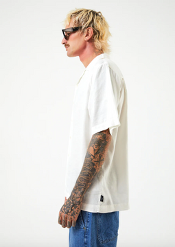 Afends Daily Hemp Cuban Short Sleeve Shirt - White