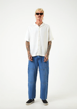 Afends Daily Hemp Cuban Short Sleeve Shirt - White