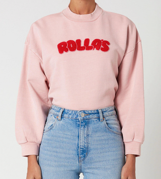 Rolla’s Bubble Logo Slouch Sweater - Peony