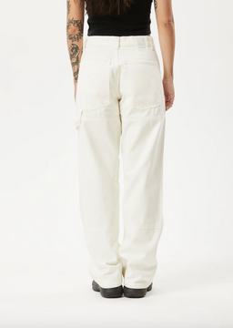 Afends Moss Organic Denim Carpenter Jeans - Off White