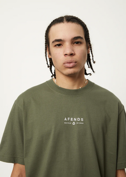 Afends Calico Recycled Retro Fit Tee - Cypress