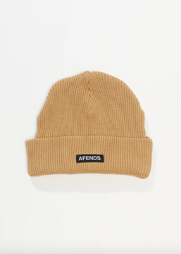 Afends Home Town Recycled Knit Beanie - Tan