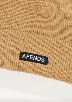 Afends Home Town Recycled Knit Beanie - Tan