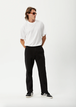 Afends Ninety Twos Recycled Twill Relaxed Pants - Black
