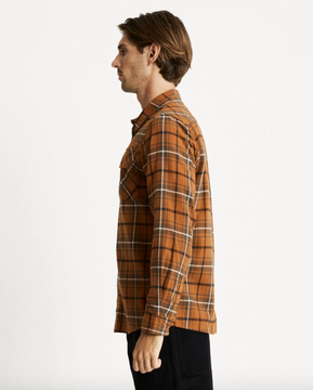 Mr Simple Flannel LS Shirt - Terracotta Check