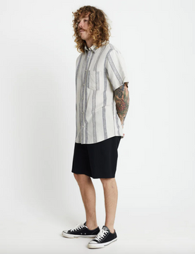 Mr Simple Vista BBQ Shirt - Natural/Navy