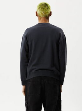 Afends Vinyl Recycled Crew Neck - Charcoal