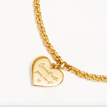 By Charlotte Connect With Your Heart Bracelet - Gold