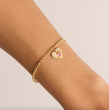By Charlotte Connect With Your Heart Bracelet - Gold