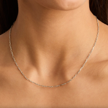 By Charlotte Mixed Link Chain Necklace - Sterling Silver