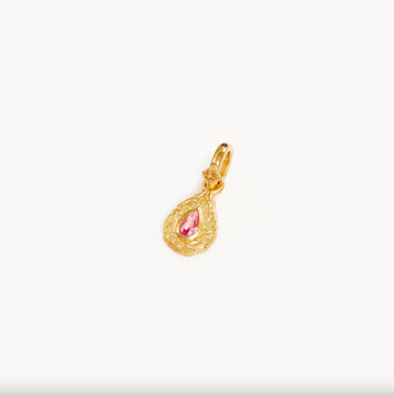 By Charlotte With Love Birthstone Annex Link Pendant - Gold Vermil