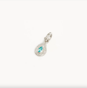 By Charlotte With Love Birthstone Annex Link Pendant - Sterling Silver