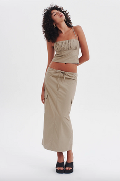 Ownley Wait For It Cargo Skirt - Oyster