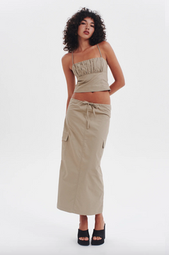 Ownley Wait For It Cargo Skirt - Oyster