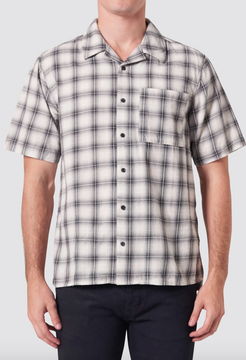 Neuw Curtis SS Check Shirt - Washed Stone