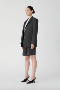 Misha Urban Gabe Blazer - Charcoal Pinstripe